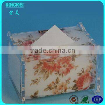 Acrylic Custom Colored Printed Tissue Box, Acrylic Napkin Paper Holders, Novelty Tissue Paper Boxes