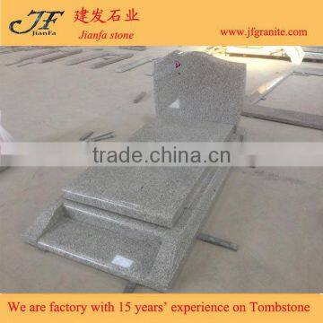 Polished Grey Granite Tombstone And Monument With Classic Design photo-6