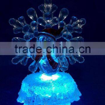 New Style Led Rbg Light Acrylic Artificial Christmas Snowflake Snowman photo-4