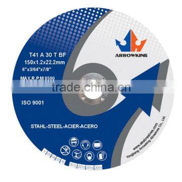 6"(150x1.6x22mm) T41-Resin Reinforced Ultra-thin Cuttingoff Wheel for Metal