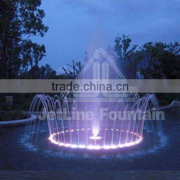 Water Fountain in a lake, City Park of Wenzhou