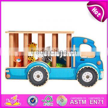 2017 New Design Funny Children Wooden Toy Trucks and Trailers With 4 Small Cars W04A339 photo-6