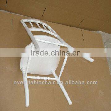 White Wood Napoleon Wedding Chairs With PVC Cushion Pad for Sale photo-4