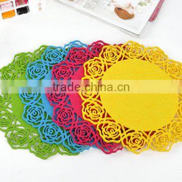 2016 Colorful Round Cup Polyester Coasters Custom Fabric Mats photo-3