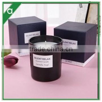 apple aroma luxury classic black soy wax scented candle in glass jar