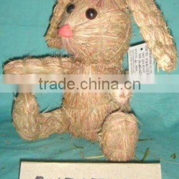 Easter grass decorative rabbit