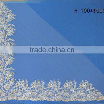 Factory price embroidery sequin lace table cloth for wedding