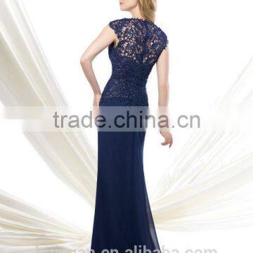 Elegant Chiffon Cap Sleeve Lace v Neck Eastern Bridal Dresses photo-2
