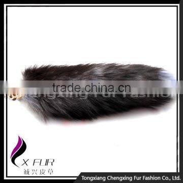 CX-R-17 Cute Fox Fur Tail Custom Metal Keychain photo-4