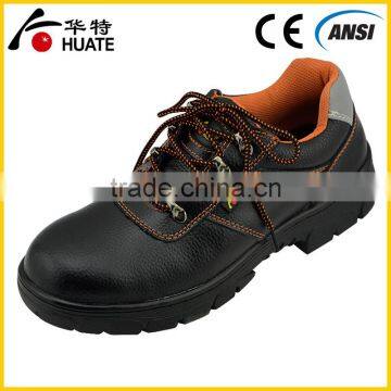 Black steel leather safety shoe/industry work safety shoe