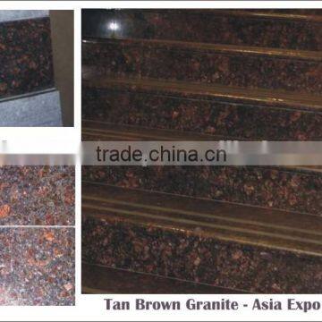 Tan Brown Granite Counter Tops / Stair Case / Floor Tiles photo-4