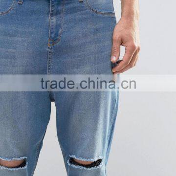 Fashion Drop Crotch Denim Jeans Stylish Loose Jeans Made in China photo-3