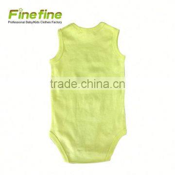 Eco Bamboo Clothes Cotton Plain Color Baby Rompers Set photo-6