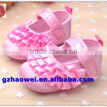 Princess Series Ribbon Flower Baby Girl's Shoes photo-3