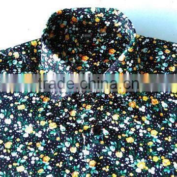 Black Floral Latest Mens Dress Shirt Fashion Shirt photo-3