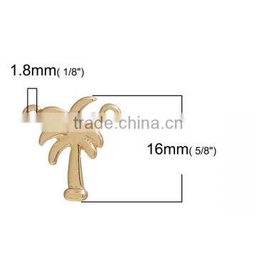 Zinc Based Alloy Connectors Palm Tree Gold Plated photo-2