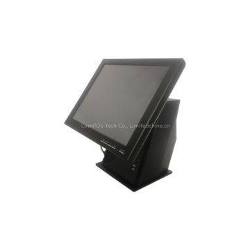 15inch dual display all in one pc/dual touch screen pos pc for cash register