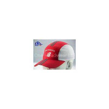 Custom Made 100% Polyester Sports Baseball Caps Wholesale With Reflective Stripes