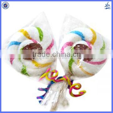 Sweet Delicious lollipop shape towel cake souvenir/wholesale cake towel gifts