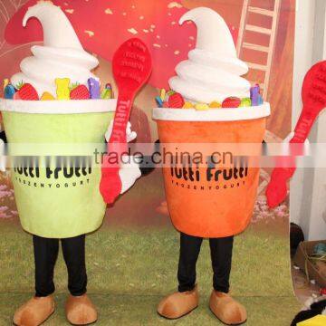 custom Logo adult frozen yogurt mascot costume
