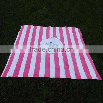 Cotton Flannel With Brush Reactive Printing Customized Logo 3 in 1 Blanket Into Tote With Carry Bag Beach Blanket photo-6