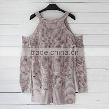 B33757A 2017 Autumn Women Hot Fashion Loose Plain Knit Thin Sweater photo-4