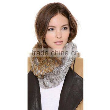 SJ670-01 Real Rabbit Fur Scarf/Women Scarf Hand Made Fur/Fashion Scarf