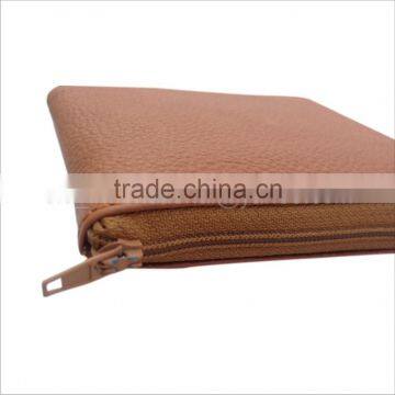 Genuine Cow Top Grain Leather Coin Purse Round Zip Credit Card Wallet photo-4