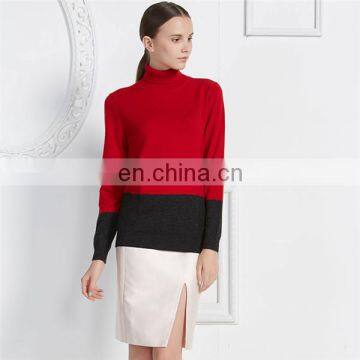 cashmere wool blended knitted long ladies pullover