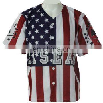 American full up custom dye-sub baseball jerseys for club