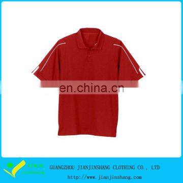 Casual Style Short Sleeve Red Color With Pips Man's Golf Shirts