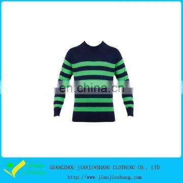 Modern Designed Wool Merino Spandex Custom Strips Golf Knitwear For Men