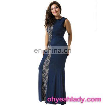 In stock plus size long dress beautiful lady fashion dress