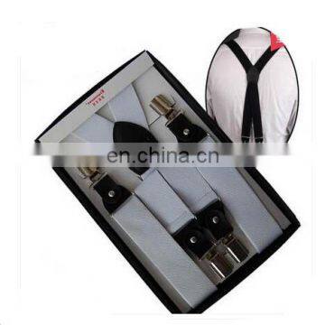 wholesale yiwu high quality 3.5cm Mens elastic X-back adjustable clip-on suspenders