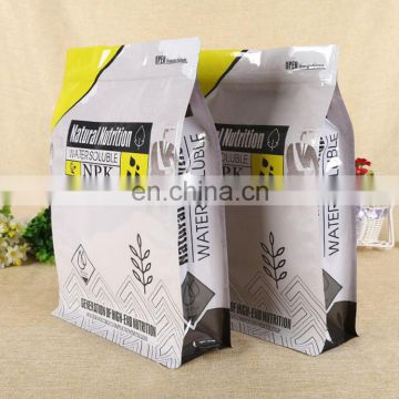 Cheap price eco friendly packaging bag flat bottom custom packaging bag with zip lock