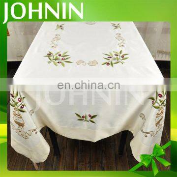 hot selling wholesale customized plain color embroidery table cloth