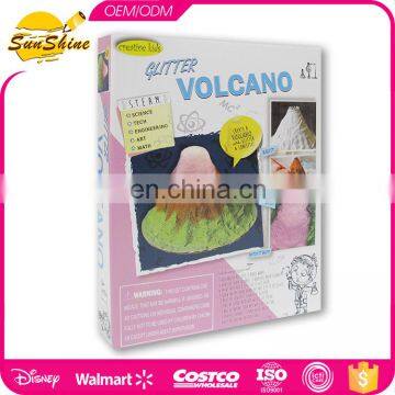 DIY science kit glitter volcano decorations