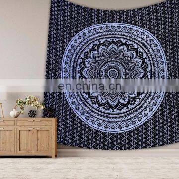 Indian Handmade 2017 Ombre Mandala Tapestry 108"X108" Bedspread Home Decorative Wall Hanging Bedsheet