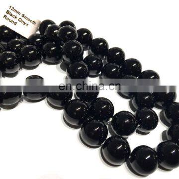 12mm Natural round plain black onyx round beads loose gemstone beads loose beads for making jewelry
