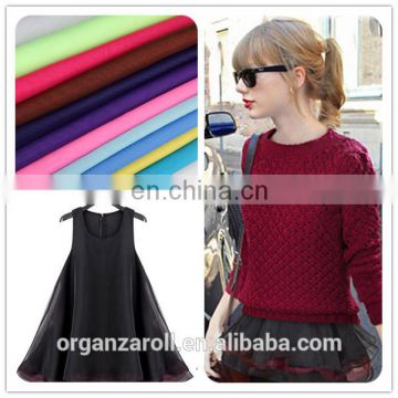 China manufacturer multicolor organza dress fabric for fashion garment