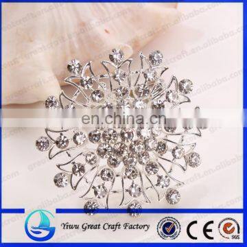 High quality!Fashion wholesale handmade silver big scarf buckle brooch wedding flower