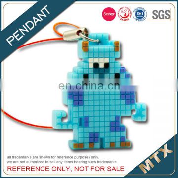 3D design soft PVC cell phone charms manufacturer