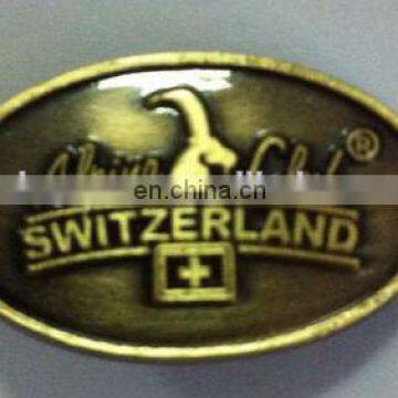 2014 new design custom oval shaped metal pin badges/metal pin badge with butterfly clasp/metal pin badge with your own design