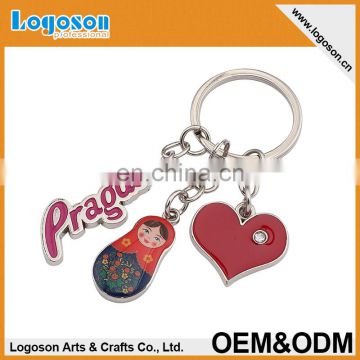 Best Selling High Quality Prague Custom Keychain/Keyring for Christmas Promotion