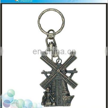 Cheap Wholesale Holland Windmill Pendant Metal Custom Keychain