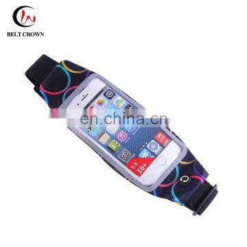 New design touchable window elastic lycra running belt