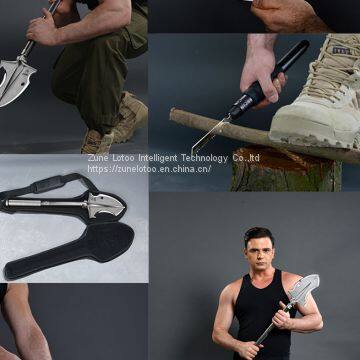 Zune Lotoo Camping Hunting Shovel Folding Portable Shovel Tactical Multifunction Shovel With First-Aid Kit, Wire Saw, for Camping, Hiking, Survival, Outdoor, photo-4