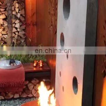 Corten steel rusty red outdoor decorative metal lanterns