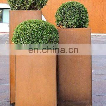 Ornamental Balcony Corten Steel Square Planter photo-4