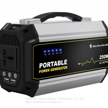 220V Portable solar power generator with solar input for solar energy storage mini battery backup for camping and hiking